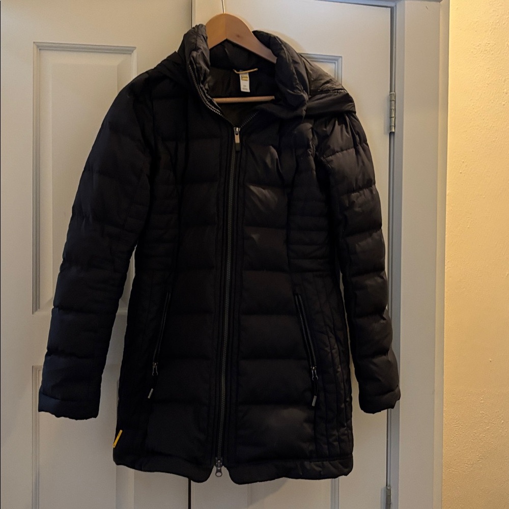 LOLE BLACK WINTER PUFFER JACKET WITH HOODED SZ SMALL